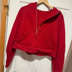 Cropped Red Women's Lululemon Scuba Hoodie